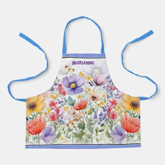 Personalisierte Hübsche Sommer-Blume Kinder Schürze (Vorderseite)