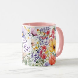 Personalisierte Hübsche Sommer-Blume Tasse