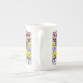 Personalisierte Hübsche Stiefmütterchen Knochen-Ch Porzellantasse (Rückseite)