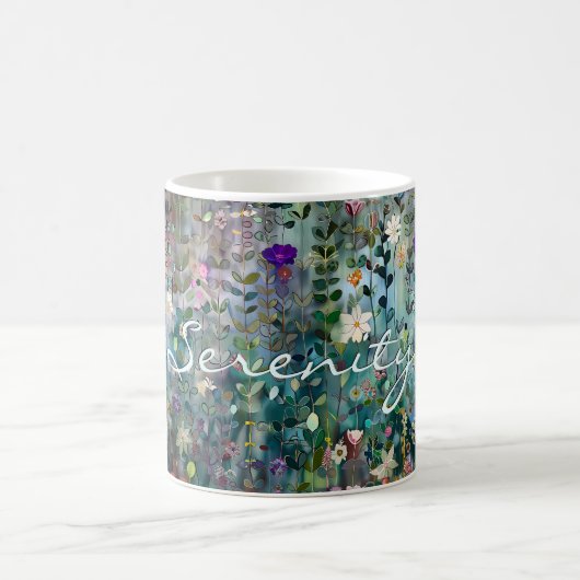 Personalisierte Hübsche Whimsical Boho Wildblume A Kaffeetasse (Mittel)