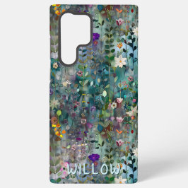 Personalisierte Hübsche Wildblume Boho Pattern Samsung Galaxy Hülle