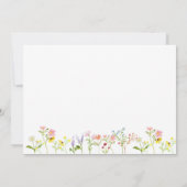 Personalisierte hübsche Wildblumen Mitteilungskarte (Rückseite)
