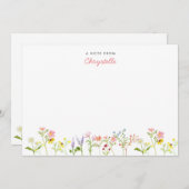 Personalisierte hübsche Wildblumen Mitteilungskarte (Vorne/Hinten)