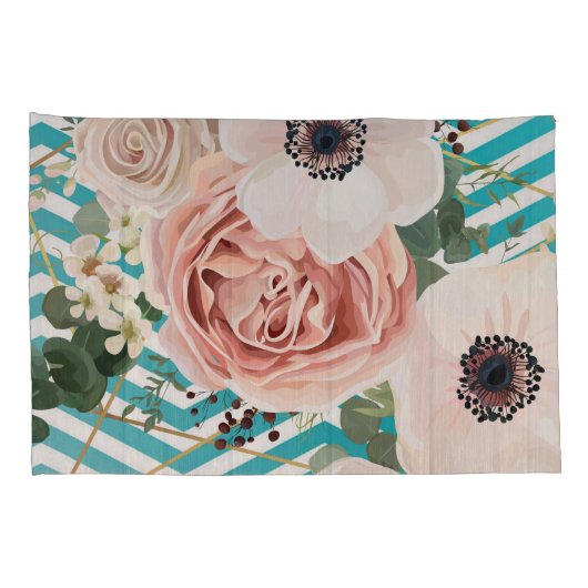 Personalisierte Hüllen Geometrische Rose Zickzack  Kissenbezug (Rückseite-Rechts)