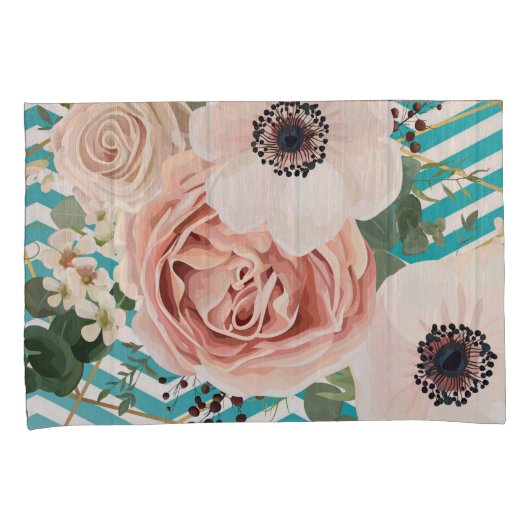 Personalisierte Hüllen Geometrische Rose Zickzack Kissenbezug (Vorderseite-Rechts)