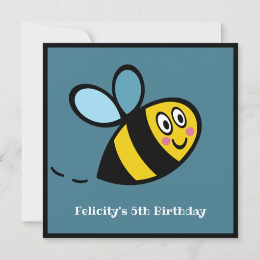 Personalisierte Hummeleinladung (Vorderseite)