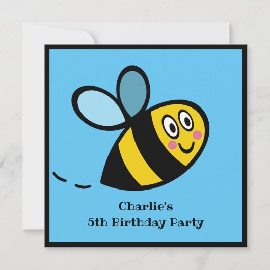 Personalisierte Hummeleinladung (Vorderseite)