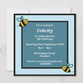 Personalisierte Hummeleinladung (Rückseite)