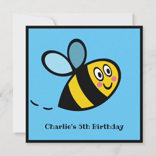 Personalisierte Hummeleinladung (Vorderseite)