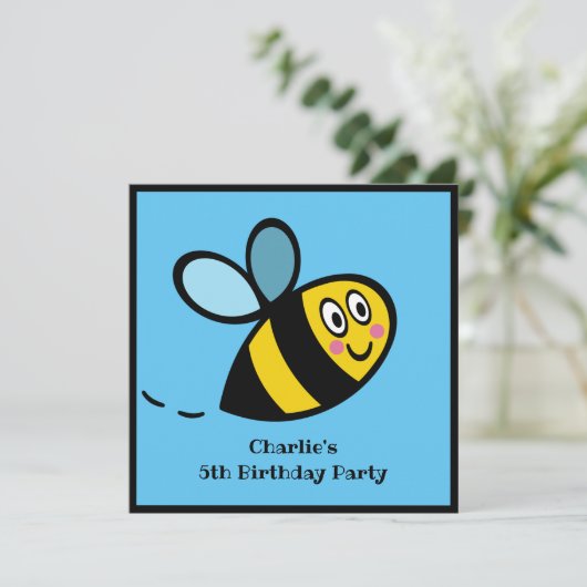 Personalisierte Hummeleinladung (Stehend Vorderseite)