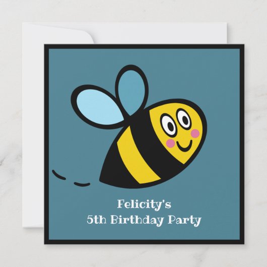 Personalisierte Hummeleinladung (Vorderseite)