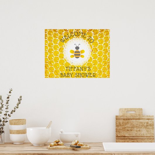 Personalisierte Hummeln oder Honey Bee Themed Post Poster (Küche)