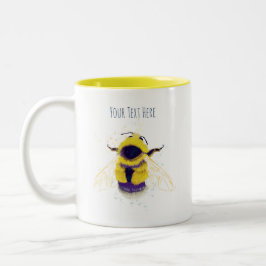 Personalisierte Hummeln-Tasse Zweifarbige Tasse