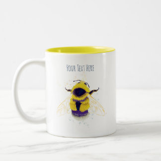 Personalisierte Hummeln-Tasse Zweifarbige Tasse