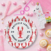 Personalisierte Hummer-Köche Pappteller (Party)