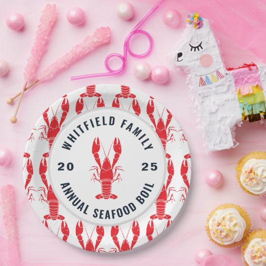 Personalisierte Hummer-Köche Pappteller (Party)