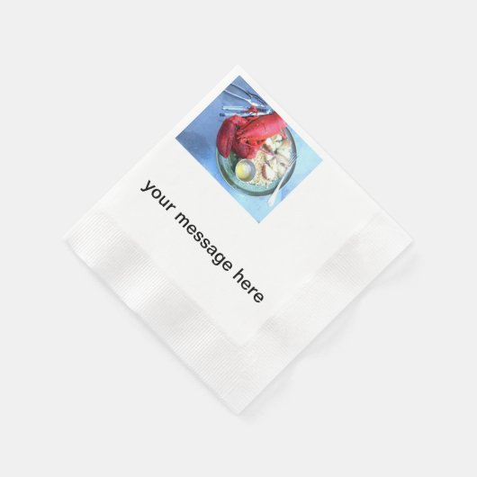 personalisierte Hummerservietten Serviette (Ecke)