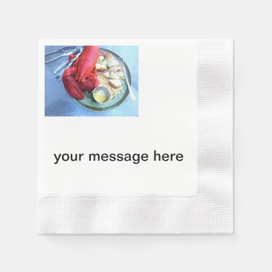 personalisierte Hummerservietten Serviette (Vorderseite)