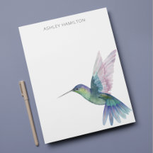 Personalisierte Hummingbird Aquarellfarben