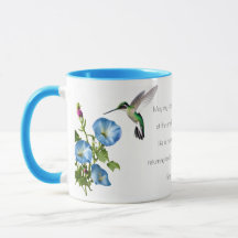 Personalisierte Hummingbird Faith-Tasse