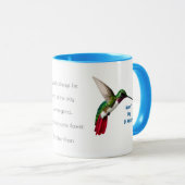 Personalisierte Hummingbird Faith-Tasse Tasse (VorderseiteRechts)