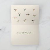 Personalisierte Hummingbird Happy Birthday Card Karte (Innenseite)