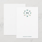 Personalisierte Hummingbird-Karte Dankeskarte (Vorne/Hinten)