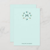 Personalisierte Hummingbird-Karte Dankeskarte (Vorne/Hinten)