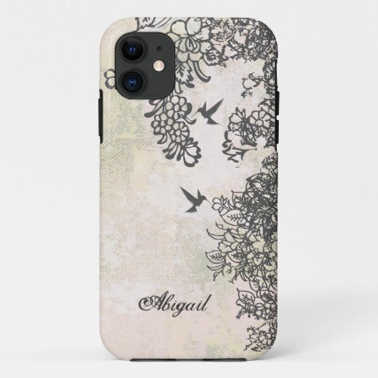 Personalisierte Hummingbirds & Blume iPhone 5 Fall Case-Mate iPhone Hülle (Rückseite)