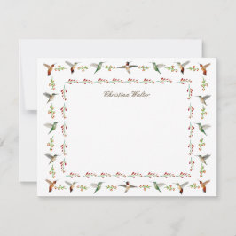 Personalisierte Hummingvögel Mitteilungskarte