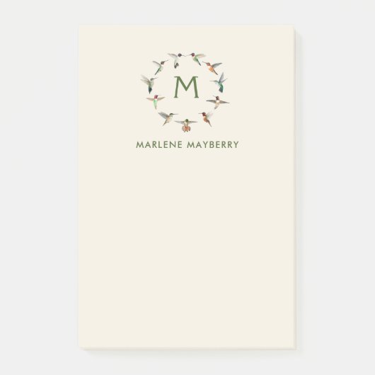 Personalisierte Hummingvögel Post-it Klebezettel (Vorderseite)