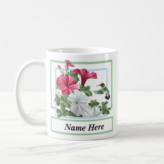 Personalisierte Hummingvogel-Tasse Kaffeetasse (Links)