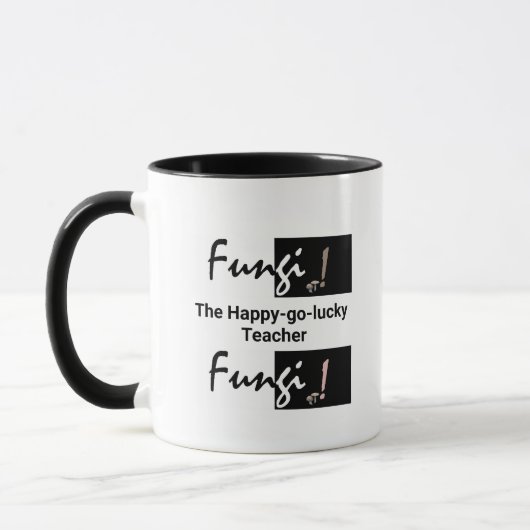 Personalisierte Humoristische Fungi Pun Typografie Tasse (Links)