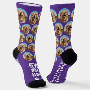 Personalisierte Hund-Foto-Socken "Hund nie allein" Socken