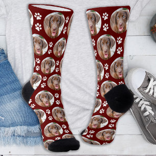 Personalisierte Hund Haustier Foto Tier Pfotenabdr Socken