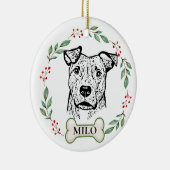 Personalisierte-Hund- Zeichn Keramik Ornament (Rechts)