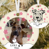 Personalisierte-Hund- Zeichn Keramik Ornament