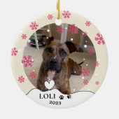 Personalisierte-Hund- Zeichn Keramik Ornament (Hinten)
