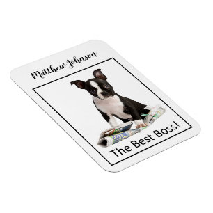 Personalisierte Hund-Zeitung Chefetage-Tag, Humor Magnet