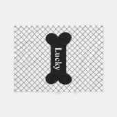 Personalisierte Hündchen-Schwarzweiss-Decke Fleecedecke (Vorderseite (Horizontal))