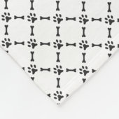 Personalisierte Hündchen-Schwarzweiss-Decke Fleecedecke (Ecke)