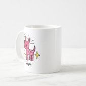 Personalisierte Hunde-Doodle-Kunst Kaffeetasse (Vorderseite Links)