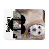 Personalisierte Hunde-Foto-Collage mit individuell Magnet (Horizontal)