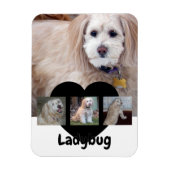 Personalisierte Hunde-Foto-Collage mit individuell Magnet (Vertikal)