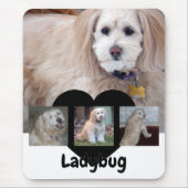 Personalisierte Hunde-Foto-Collage mit individuell Mousepad (Vorne)