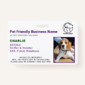 Personalisierte Hunde-Foto-ID für Haustiere Ausweis (Vorderseite)