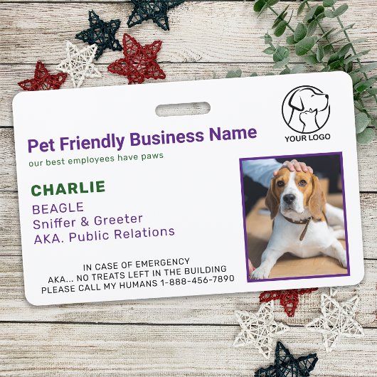 Personalisierte Hunde-Foto-ID für Haustiere Ausweis