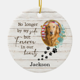 Personalisierte Hunde-Gedenkpfade druckt Foto Keramik Ornament