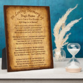 Personalisierte Hunde gehen zu den "Heaven Poem Pl Fotoplatte (Seite)