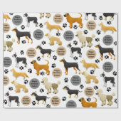 Personalisierte Hunde Geschenkpapier (Flach)